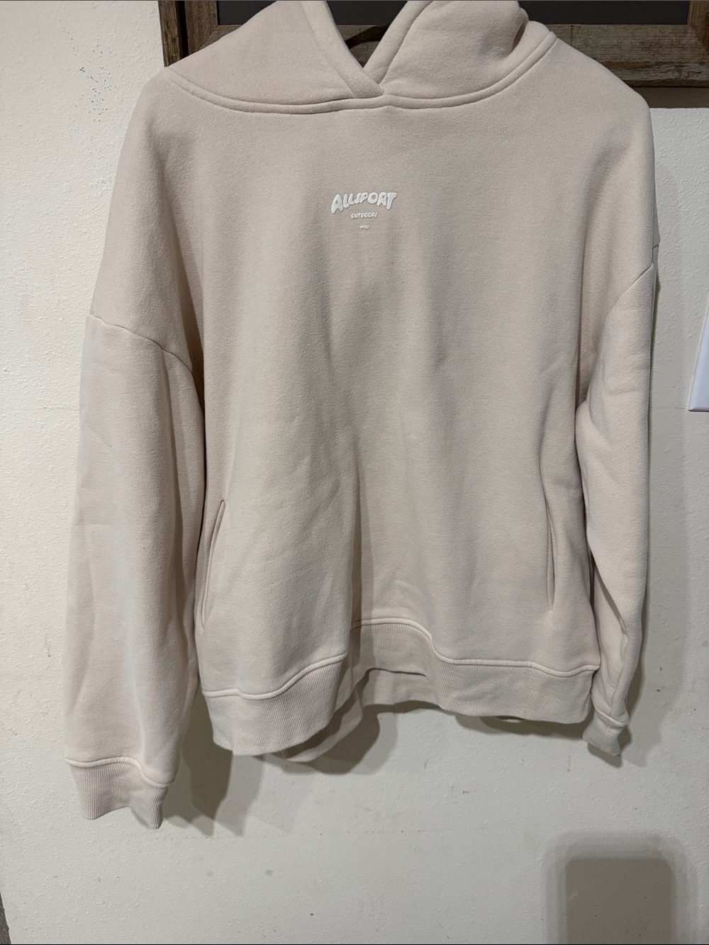 Wilo the Label Allsport Outdoors Inspirational Cream Graphic Oversized Hoodie - Picture 3 of 6